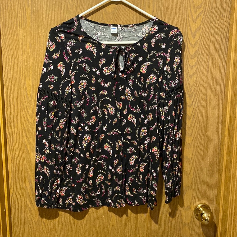 Old Navy Floral Top, peasant style medium